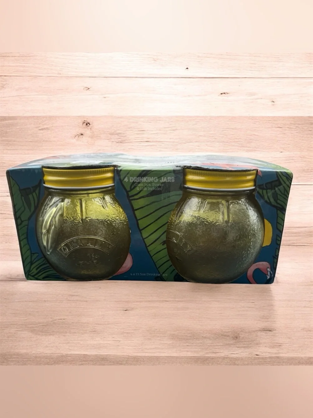 4 Drinking Jars
